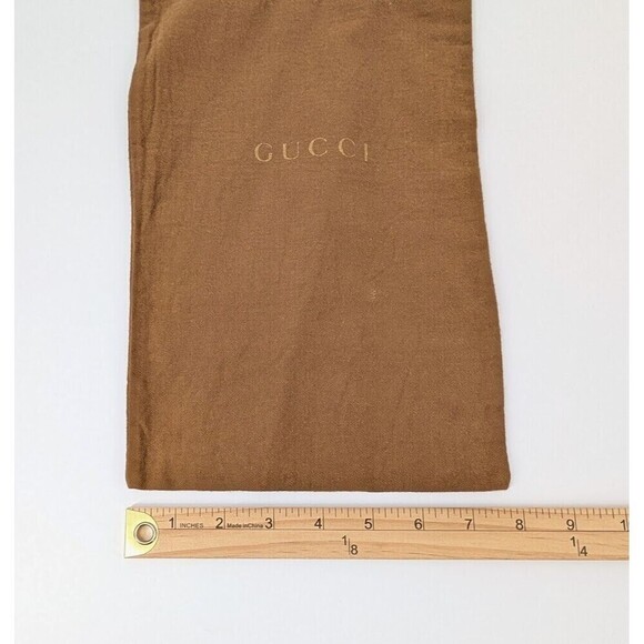 GUCCI Dust Bag Size Large Brown 15" x 8" Cotton Made in Italy - Picture 4 of 10
